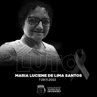 A Câmara de Marechal Deodoro manifesta o mais profundo sentimento de pesar pelo falecimento da técnica de enfermagem, Maria Luciene de Lima Santos, nesta terça-feira (29). O parlamento deodorense se solidariza com os familiares e amigos.