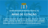 Aviso de Cotação - Sistema de Gestão 