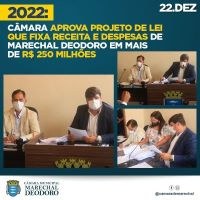 Câmara realiza a ultima Sessão Ordinária do período  2021 aprovando a LOA para o exercicio 2022.