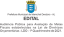 Edital da Lei de Diretrizes Orçamentárias - LDO - 1º Quadrimestre de 2021