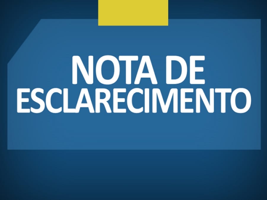NOTA DE ESCLARECIMENTO